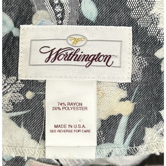 Vintage 80s Worthington Pearl Button Floral Blazer Jacket Embroidered Size 12 - Picture 8 of 8